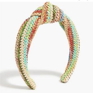 JCrew Raffia Rainbow Knot Headband, never worn!